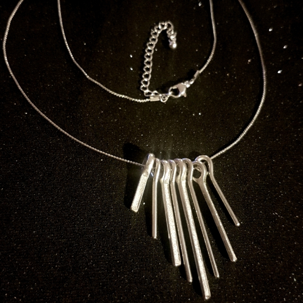 Long Silver Necklace